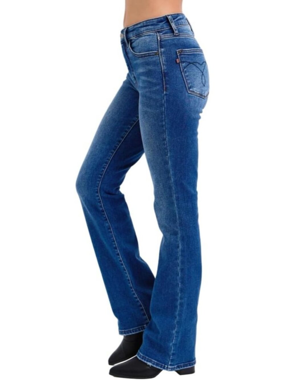 Mid Rise Bootcut Jeans with Thermal Lining for Comfort & Style - Perfect Fit!